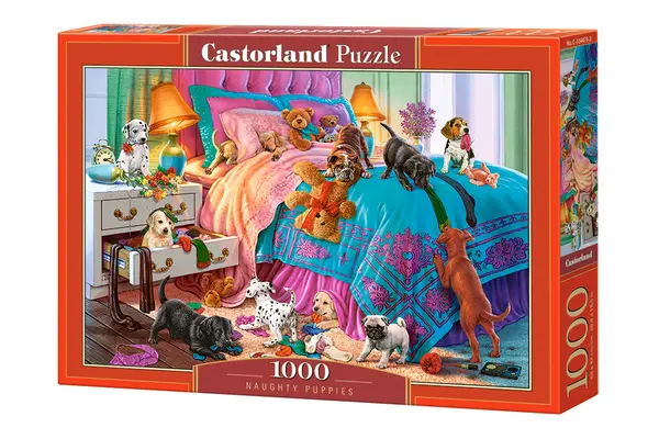 Puzzle Castorland din 1000 de piese - Catelusi jucausi