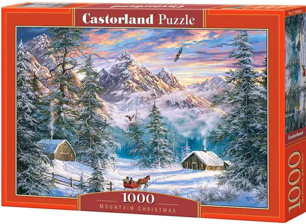 Puzzle Castorland din 1000 de piese - Mountain Christmas