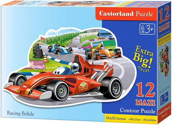 Puzzle Castorland din 12 XXL de piese - Bolid de curse