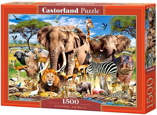 Puzzle Castorland din 1500 de piese - Animalele in Savana