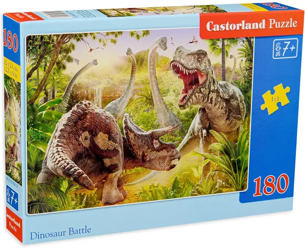 Puzzle Castorland din 180 de piese - Dinosaur Battle