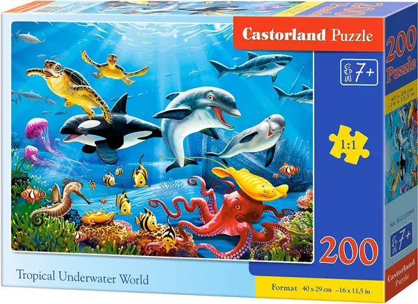 Puzzle Castorland din 200 de piese - Lumea tropicala subacvatica