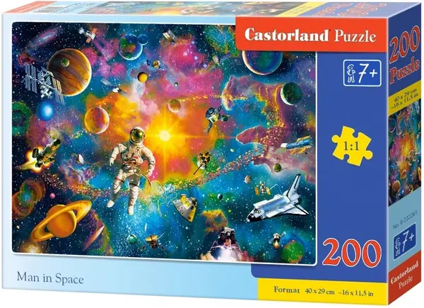 Puzzle Castorland din 200 de piese - Om în spațiu