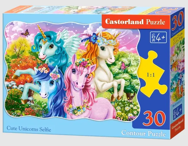 Puzzle Castorland din 30 piese - Selfie drăguț cu unicorn