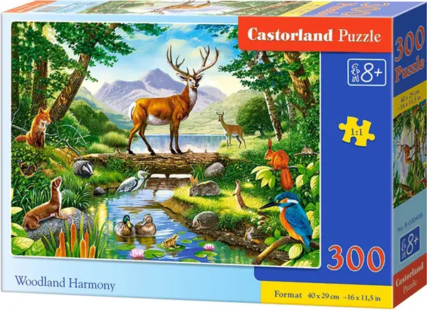Puzzle Castorland din 300 de piese - Armonia padurii