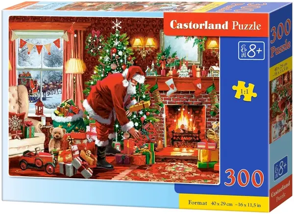 Puzzle Castorland din 300 de piese - Livrare specială a lui Moș Crăciun