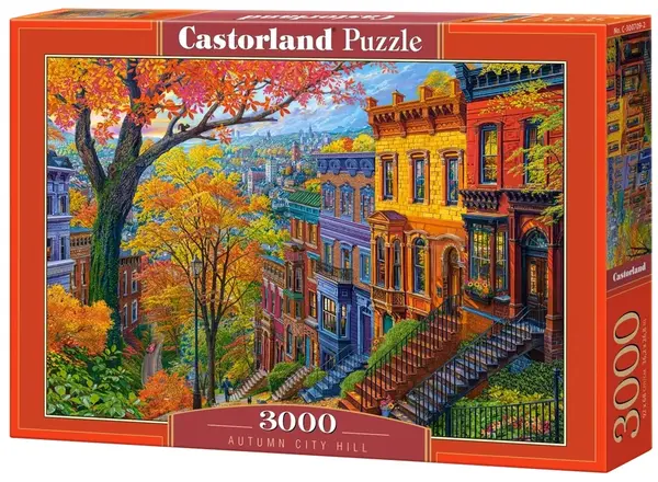 Puzzle Castorland din 3000 piese - Dealul orașului de toamnă