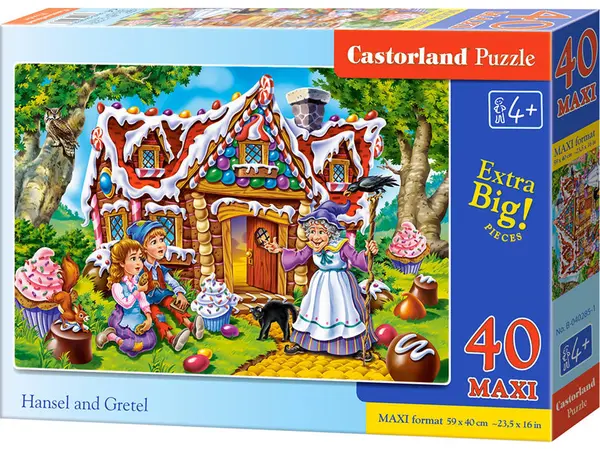 Puzzle Castorland din 40 XXL de piese - Hänsel si Gretel
