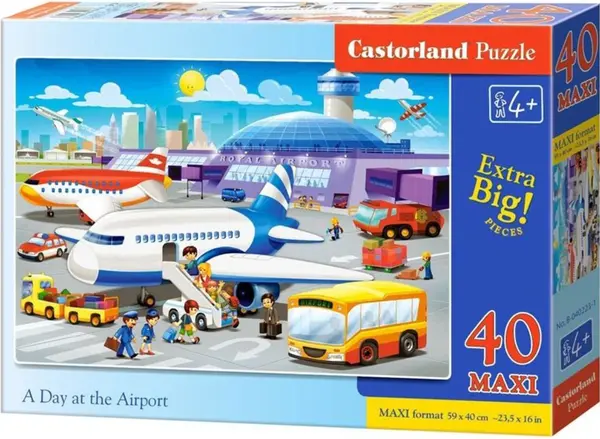 Puzzle Castorland din 40 XXL de piese - Zi la aeroport