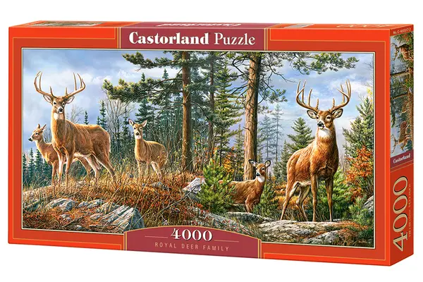 Puzzle Castorland din 4000 de piese - Royal Deer Family