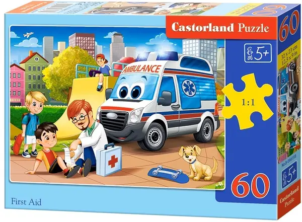 Puzzle Castorland din 60 de piese - Ambulanta