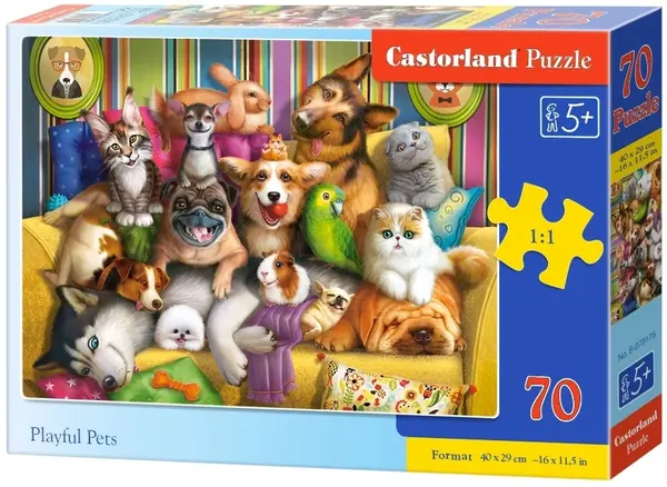 Puzzle Castorland din 70 de piese - Prieteni jucăuși