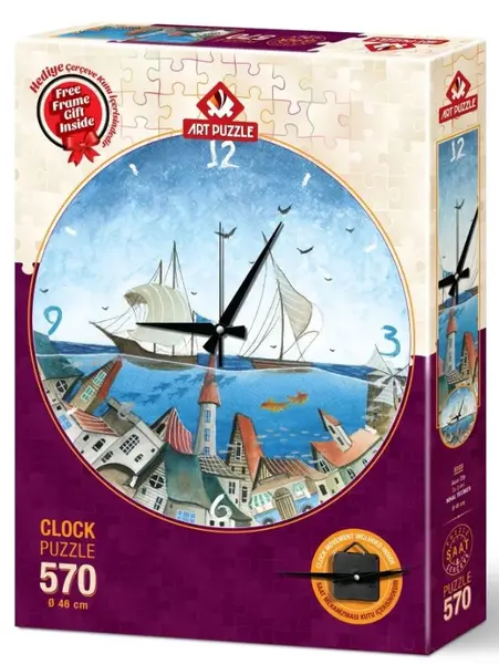 Puzzle-ceas Art Puzzle din 570 de piese - Oraşul marin