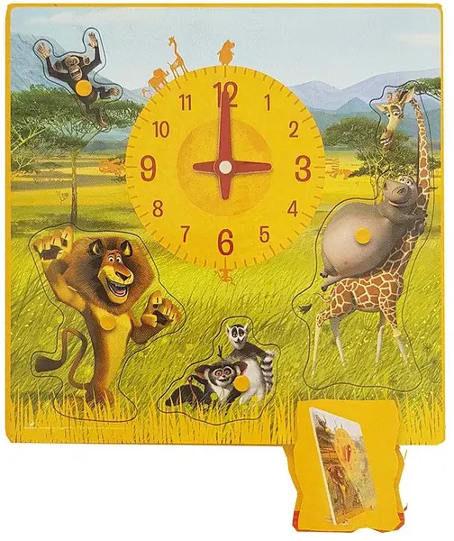 Puzzle ceas din lemn Woodyland - Madagascar 2