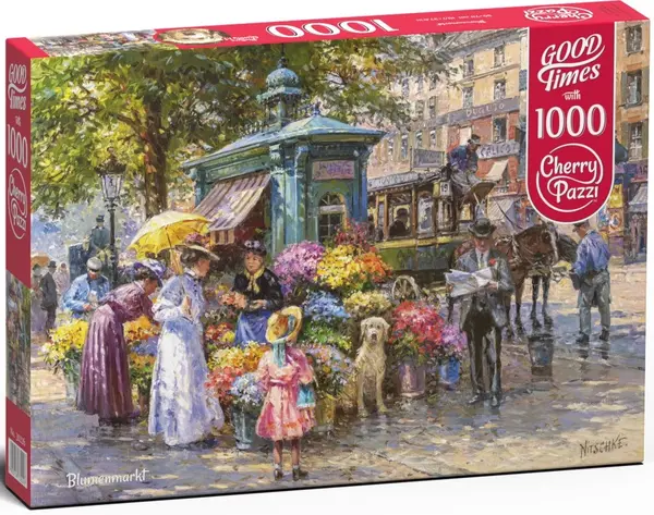 Puzzle Cherry Pazzi din 1000 de piese - La piata de flori