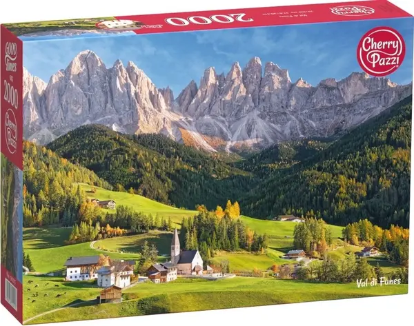 Puzzle Cherry Pazzi din 2000 piese - Val di Funes, Italia