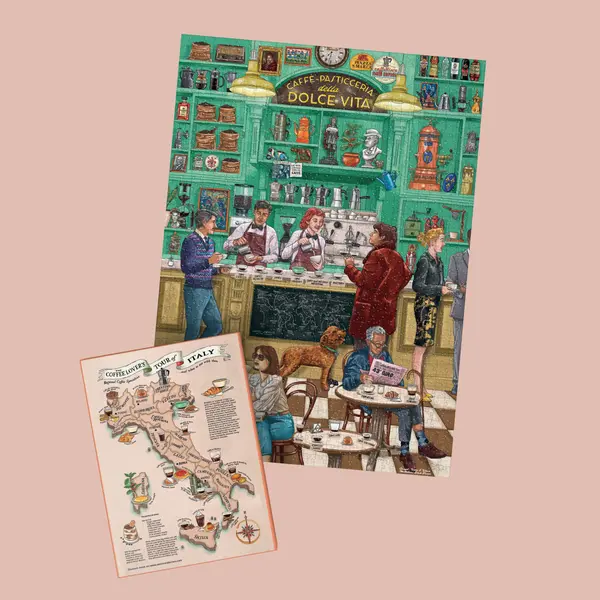 Puzzle clasic 1000 piese - Italian Coffee Culture | Water & Wines
