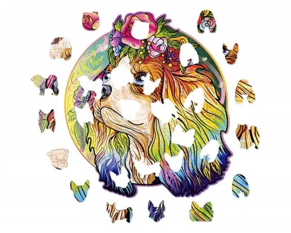 Puzzle clasic 110 piese - Lucky Puppies: Bella | Wood Trick