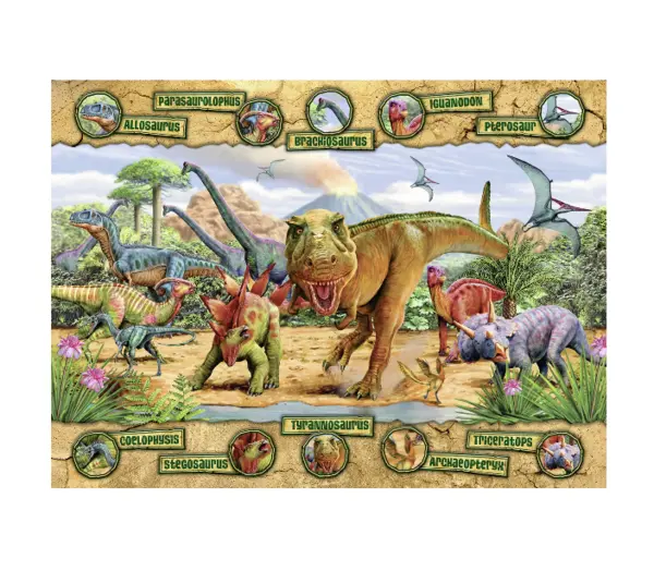 Puzzle clasic - Dinozauri - 100 piese | Ravensburger