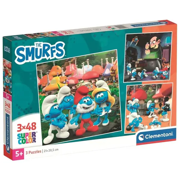 Puzzle Clementoni 3x48 piese Strumfii 25792