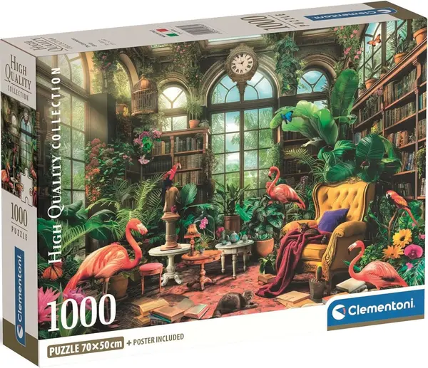 Puzzle Clementoni din 1000 piese - Biblioteca „Casa Verde”