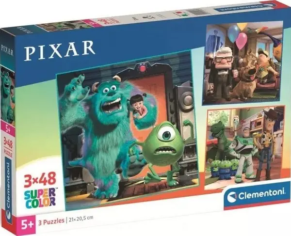 Puzzle Clementoni din 3 х 48 piese - Disney Pixar