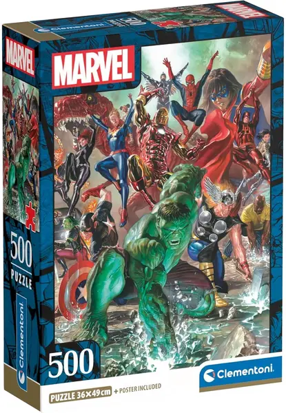 Puzzle Clementoni din 500 piese - Personajele lui Marvel
