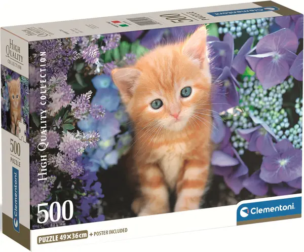 Puzzle Clementoni din 500 piese - Pisicuță de ghimbir