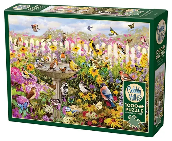 Puzzle Cobble Hill din 1000 de piese - Baie pentru păsări