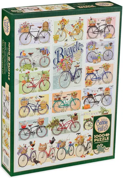 Puzzle Cobble Hill din 1000 de piese - Biciclete