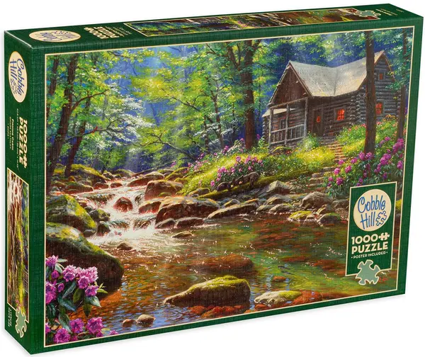 Puzzle Cobble Hill din 1000 de piese - Casa in padure