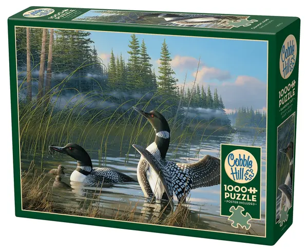 Puzzle Cobble Hill din 1000 de piese - Cufundătorii cu cioc negru
