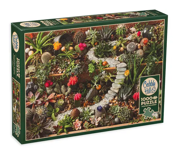 Puzzle Cobble Hill din 1000 de piese - Gradina cu suculente,
