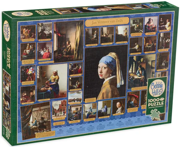 Puzzle Cobble Hill din 1000 de piese - Johannes Vermeer