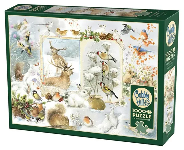 Puzzle Cobble Hill din 1000 de piese - Jurnal natural: Iarnă