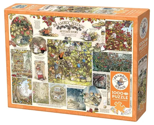 Puzzle Cobble Hill din 1000 de piese - Sub tufișul de mure: Poveste de toamnă