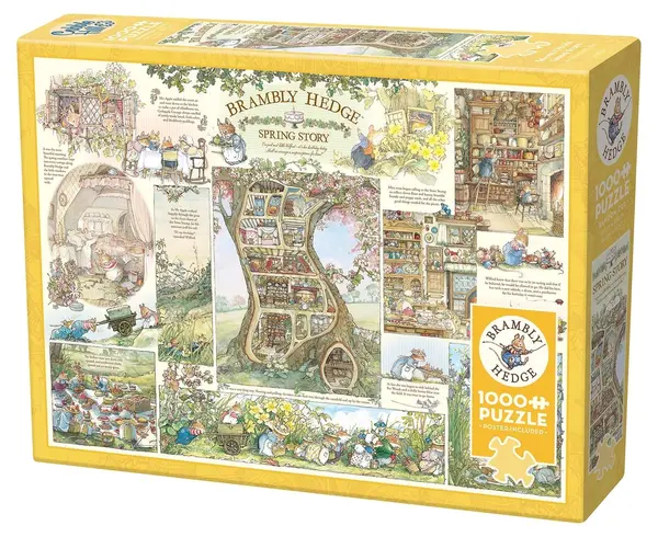 Puzzle Cobble Hill din 1000 de piese - Sub tufișul de mure: Poveste de primăvară