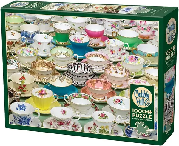 Puzzle Cobble Hill din 1000 piese - Cești de ceai