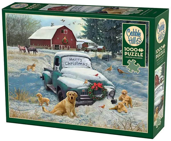 Puzzle Cobble Hill din 1000 piese - Crăciun fericit