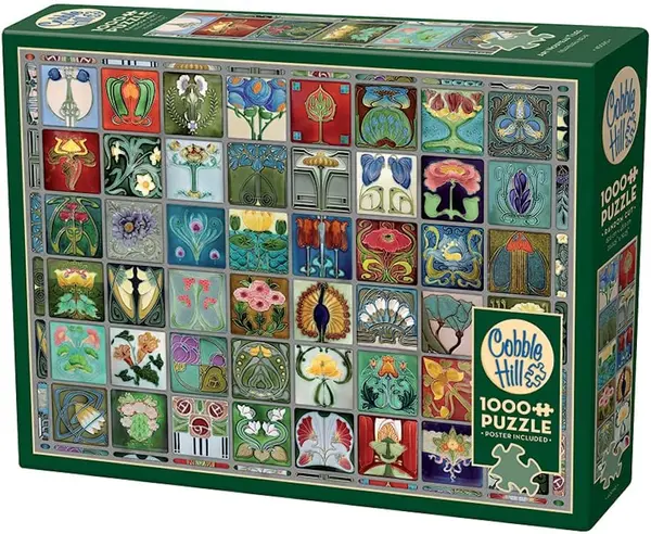 Puzzle Cobble Hill din 1000 piese - Plăci Art Nouveau