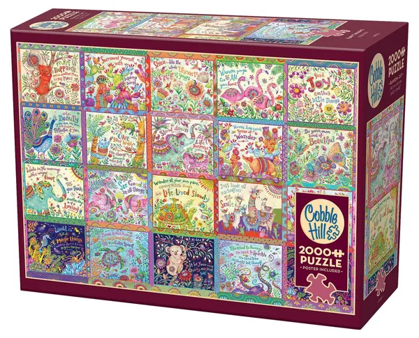 Puzzle Cobble Hill din 2000 de piese - Gânduri fericite