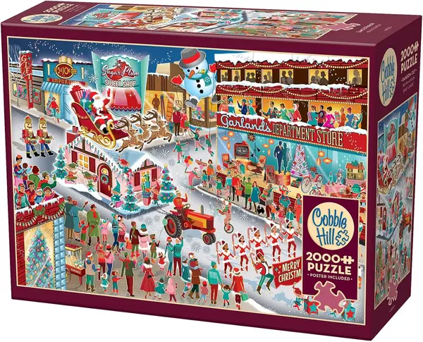 Puzzle Cobble Hill din 2000 de piese - Paradă de Crăciun