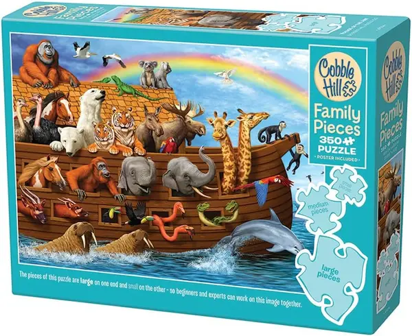 Puzzle Cobble Hill din 350 de piese XXL - Arca lui Noe