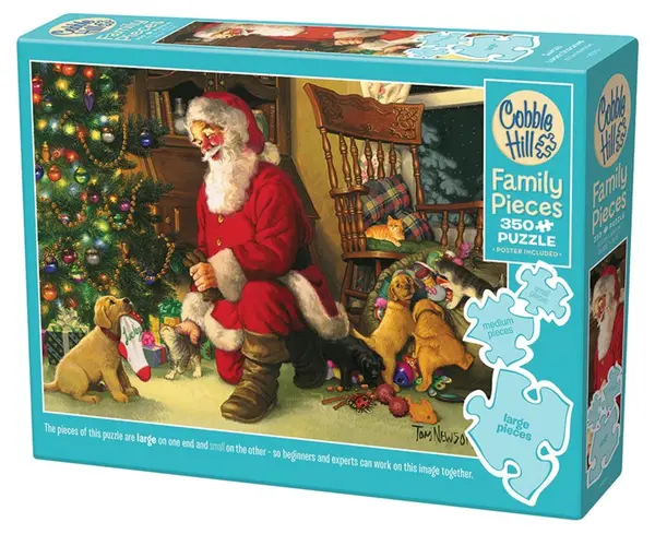 Puzzle Cobble Hill din 350 de piese XXL - Așteptând cadourile