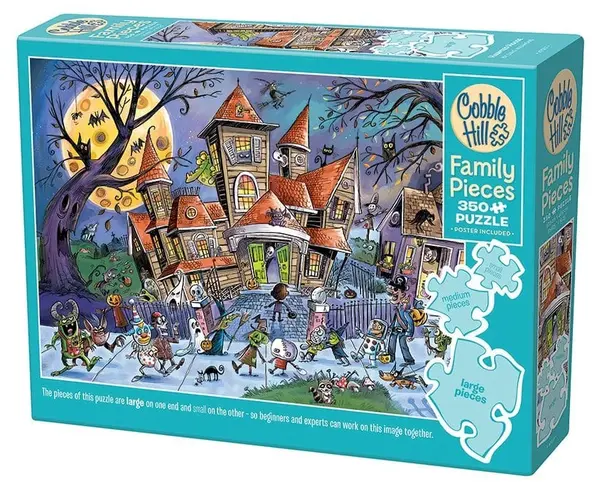 Puzzle Cobble Hill din 350 de piese XXL - Conacul bântuit