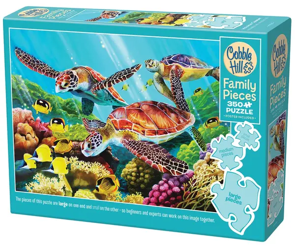 Puzzle Cobble Hill din 350 de piese XXL - Marea tropicală
