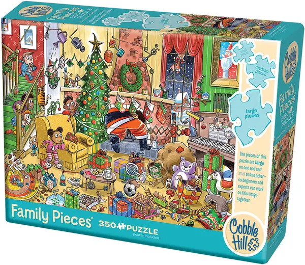 Puzzle Cobble Hill din 350 XXL de piese - În așteptarea lui Moș Crăciun