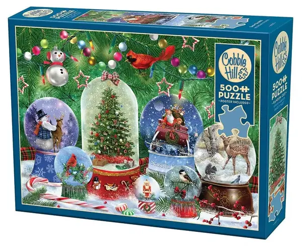Puzzle Cobble Hill din 500 de piese - Amintiri de iarnă în sticlă