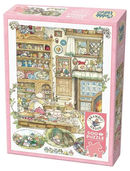 Puzzle Cobble Hill din 500 de piese - Sub tufișul de mure: Pregătiri pentru picnic