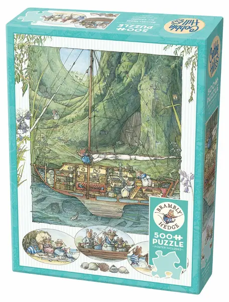 Puzzle Cobble Hill din 500 de piese - Sub tufișul de mure: Toți la bord
